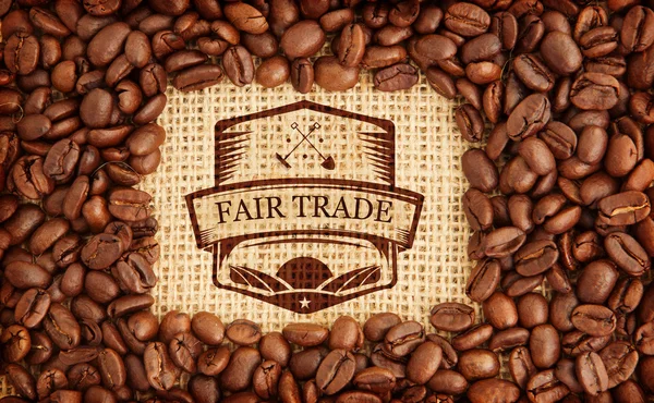 Složený obraz fair trade grafiky — Stock fotografie