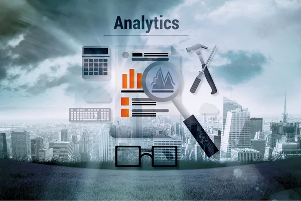 Composite image of business analytics — Stock Photo, Image