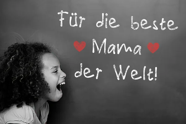 Gesamtbild der deutschen Muttertagsbotschaft — Stockfoto