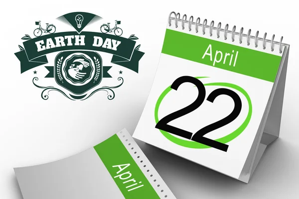Composite image of april calendar — Stock Photo, Image