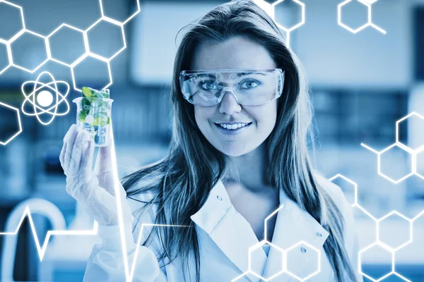 Student standing at the laboratory — Stockfoto