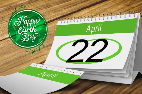 Composite image of april calendar — Stock Photo, Image