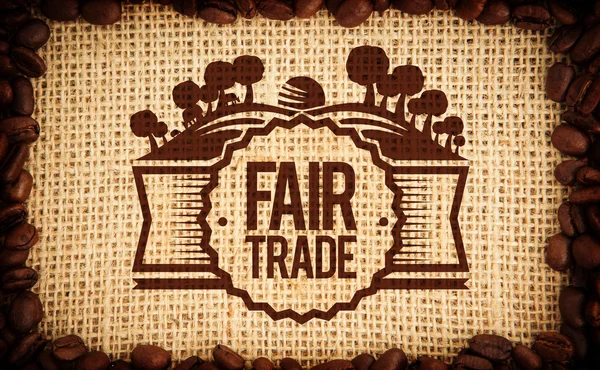 Zusammengesetztes Bild der Fairtrade-Grafik — Stockfoto