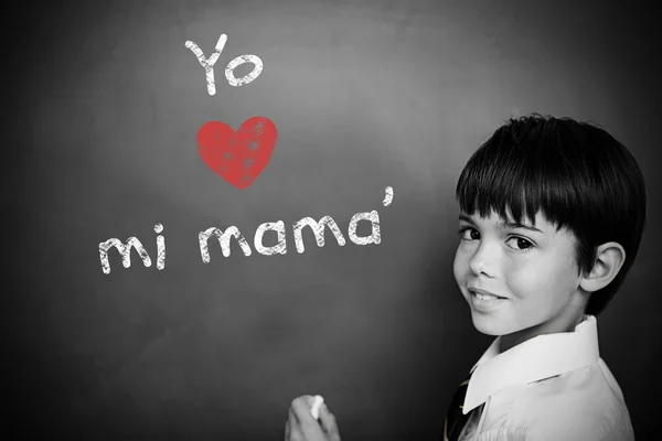 Bileşik görüntü İspanyol anneler günü mesajı — Stok fotoğraf