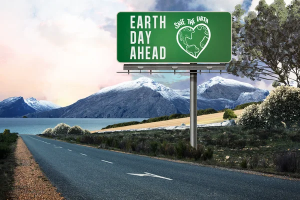 Composite image of earth day ahead — Stock Photo, Image