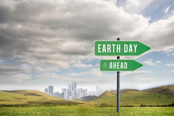 Картинка дня Земли впереди — стоковое фото