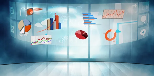 Composite image of graphs and charts — Stock Photo, Image