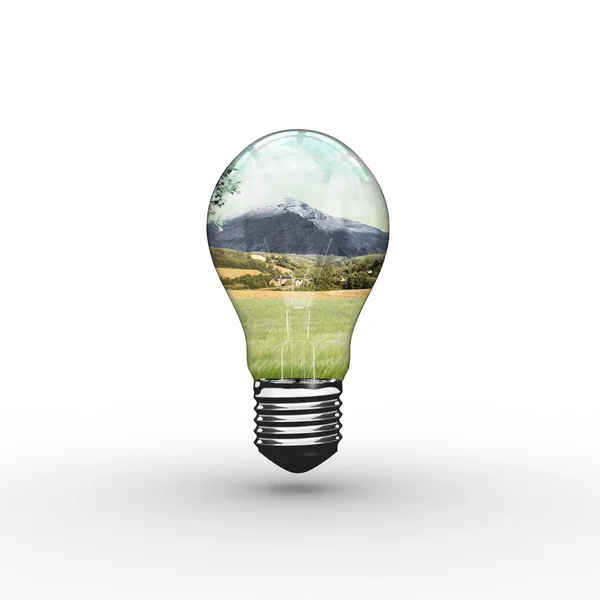 Immagine composita di lampadina vuota — Foto Stock