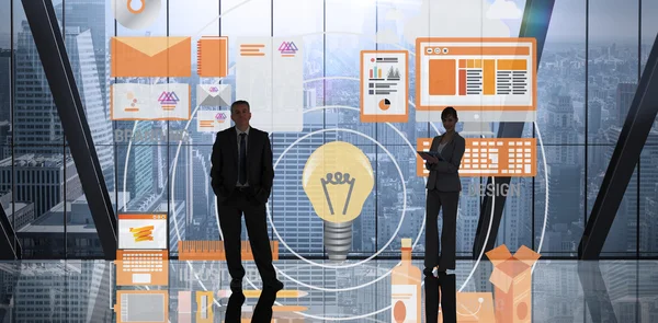 Composite image of business people standing — Zdjęcie stockowe