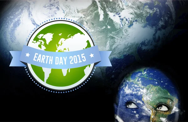 Composite image of earth day 2015 — Stok fotoğraf