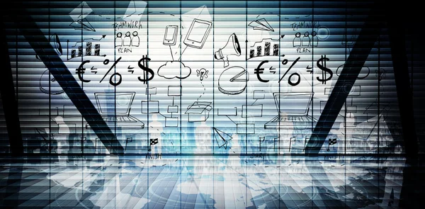 Imagen compuesta del gráfico de tormenta de ideas —  Fotos de Stock