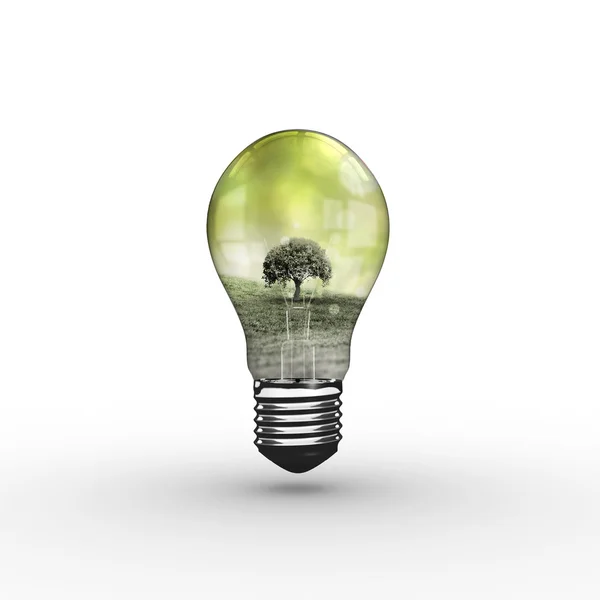 Composite image of empty light bulb — Stock Photo, Image