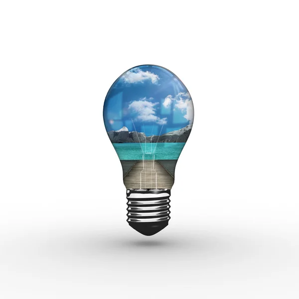 Composite image of empty light bulb — Stock Photo, Image