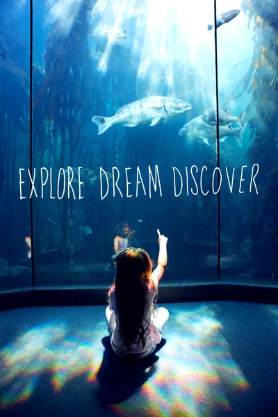 Composite image of explore, dream, discover — Stock Photo, Image