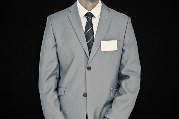 Hombre de negocios con placa — Foto de Stock