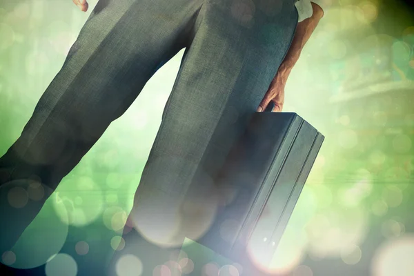 Businessman holding briefcase — Stock Photo, Image