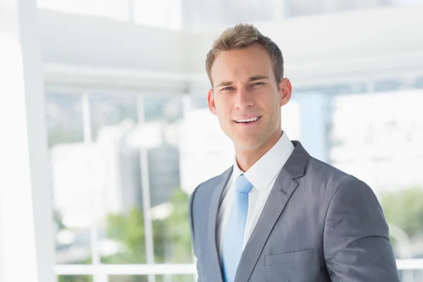 Smiling businessman looking at camera — Stock Photo, Image