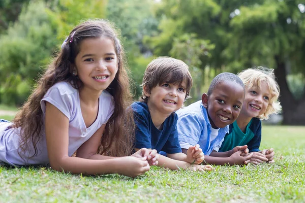 Happy child in the park together — Stok fotoğraf