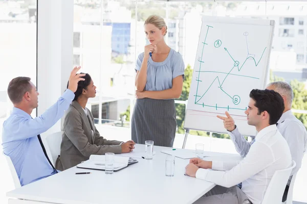 Zakelijke team met een bijeenkomst — Stockfoto