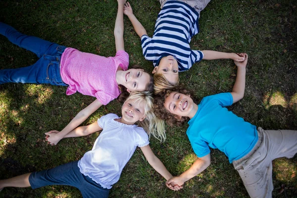 Happy child in the park together — Stok fotoğraf