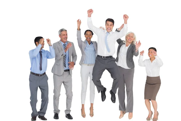 Empresários aplaudindo no escritório — Fotografia de Stock