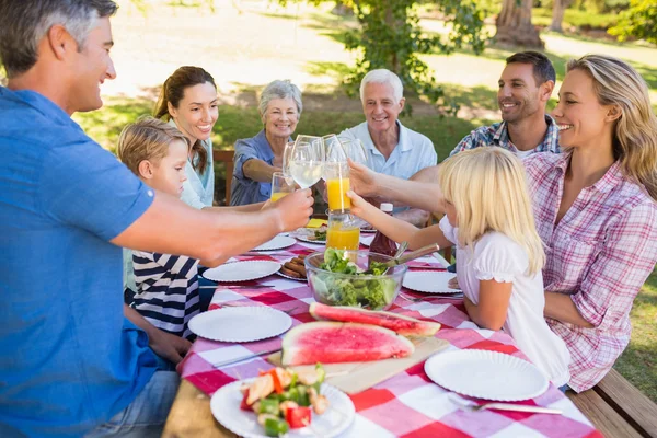 Familie picknick in het park — Stockfoto