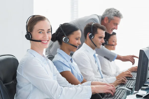 Manager checking his colleagues works — Stock Photo, Image