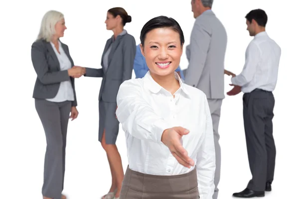 Businesswoman offering handshake — Stock Photo, Image