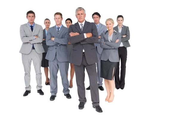 Equipe de negócios Braços de pé cruzados — Fotografia de Stock