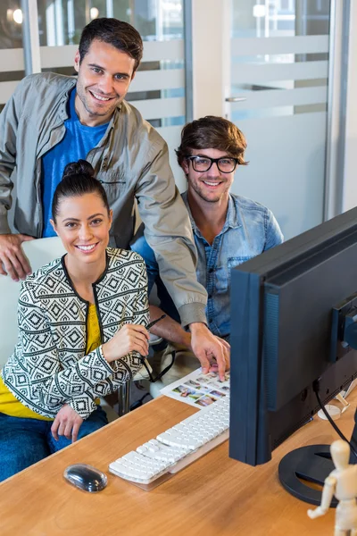 Professional designers working on photos — Stock Photo, Image