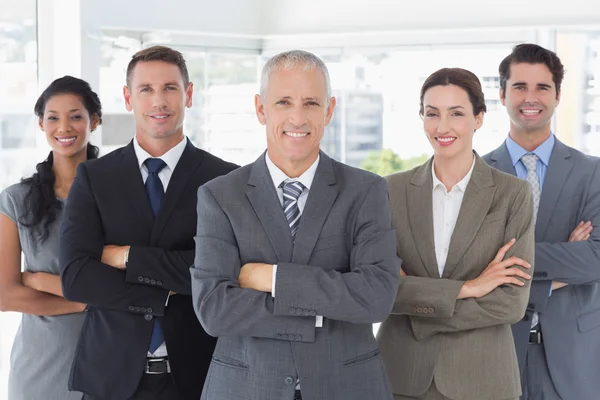 Collega's staan in een rij — Stockfoto