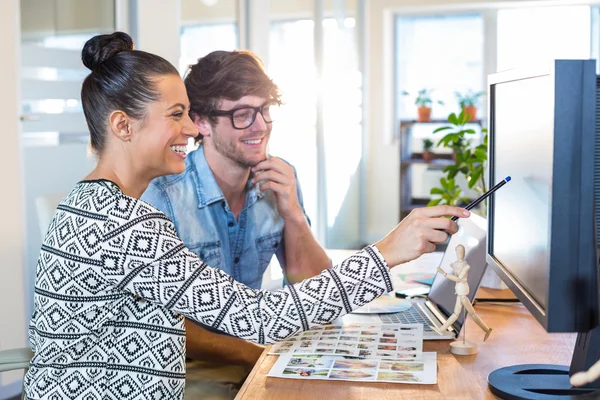 Professional designers working on photos — Stock Photo, Image