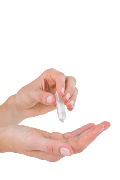 Woman holding precious gem Stock Picture