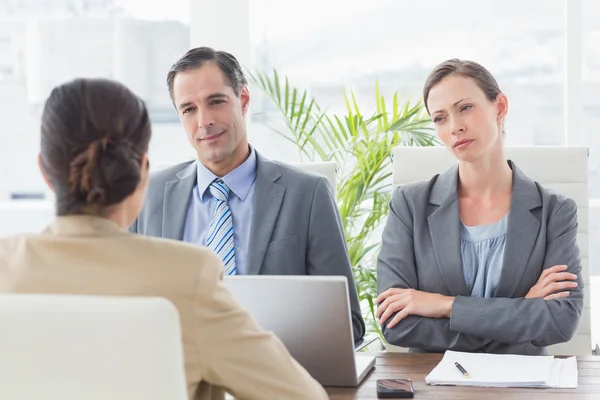 Business people conducting an interview — Stock Photo, Image
