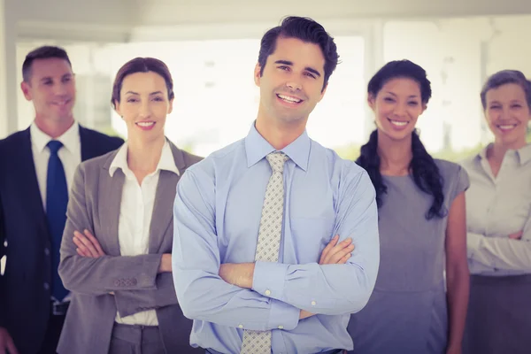 Business colleagues standing in a row — Stock Photo, Image