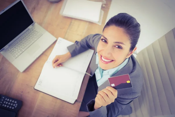 Businesswoman on laptop — Stock Photo, Image