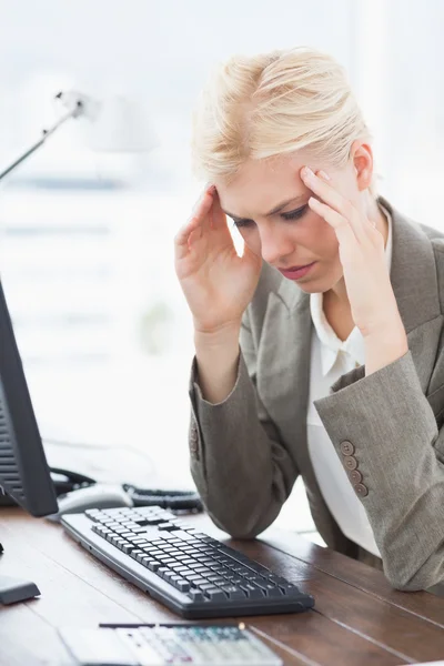 Depressive Geschäftsfrau — Stockfoto