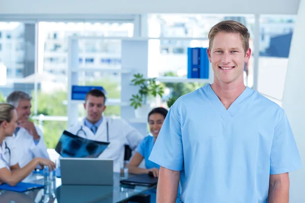 Handsome smiling doctor — Stock Photo, Image