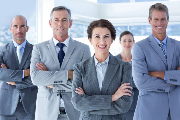 Collega's staan in een rij — Stockfoto