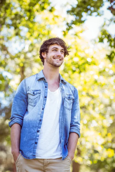 Happy hipster looking at camera — Stock Photo, Image