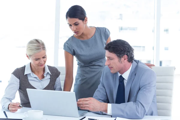 Zakenmensen die laptop gebruiken — Stockfoto