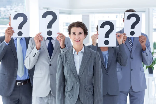 Business colleagues hiding their face — Stock Photo, Image