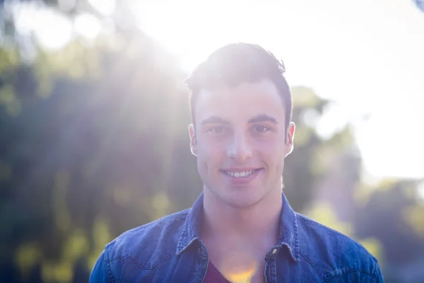 Happy hipster looking at camera — Stock Photo, Image