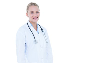 blond female doctor  clipart