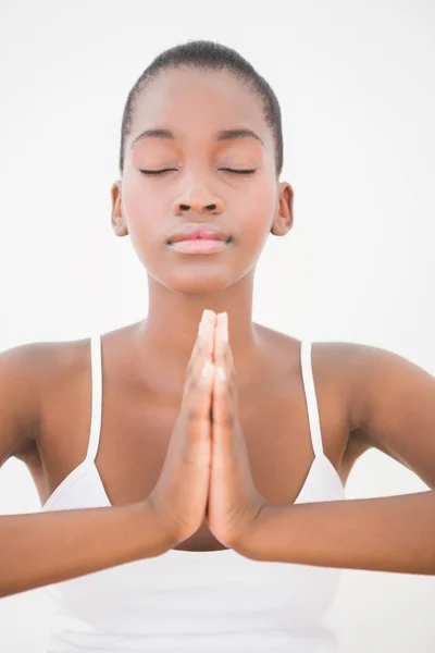 Woman doing relaxation exercise — Stock Photo, Image