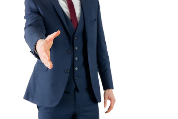 Businessman ready to shake hand — Stock Photo, Image