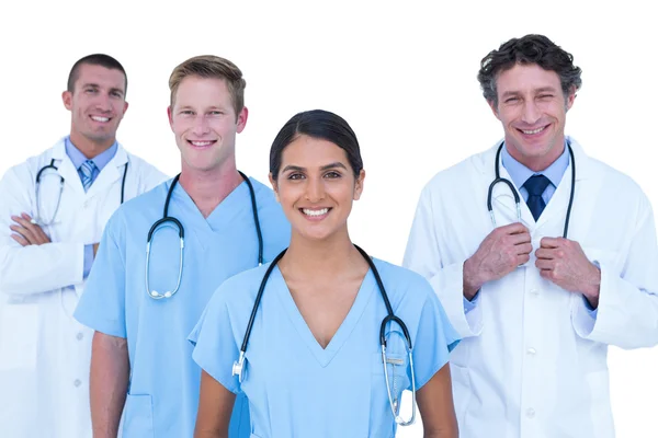 Artsen en verpleegkundigen permanent samen — Stockfoto