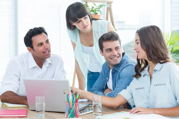 Group of young colleagues having a meeting — Stock Photo, Image