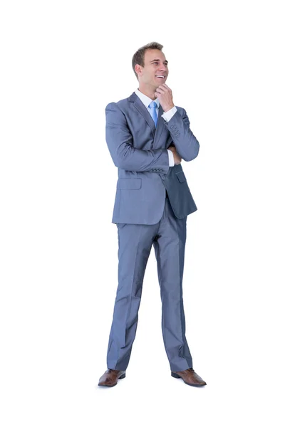 An happy handsome businessman thinking — Stock Photo, Image