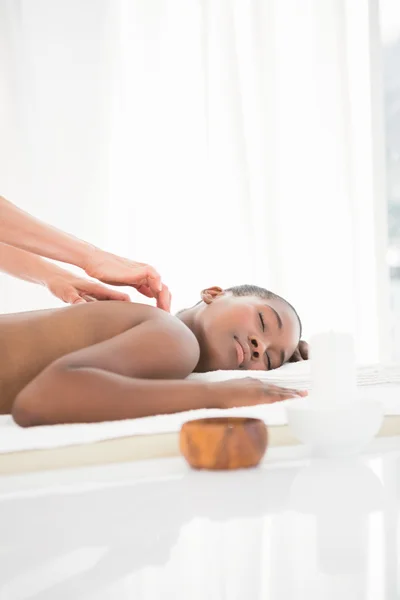 Woman enjoying massage — Stock Photo, Image